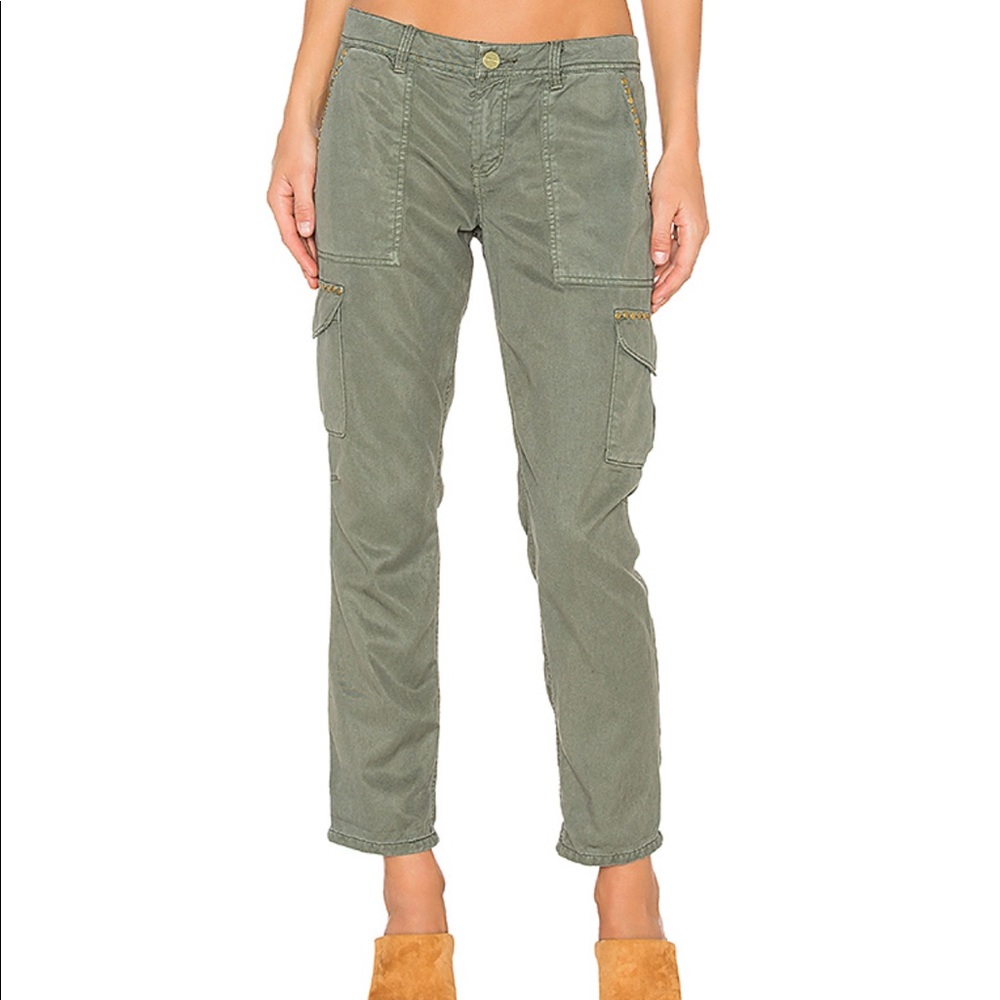 Sanctuary Stella Green Studded Cargo Pants